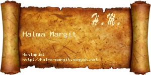 Halma Margit névjegykártya